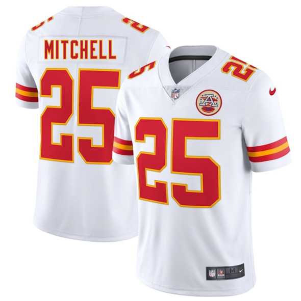 Men & Women & Youth Kansas City Chiefs #25 Elijah Mitchell White 2025 Vapor Untouchable Limited Football Stitched Jersey